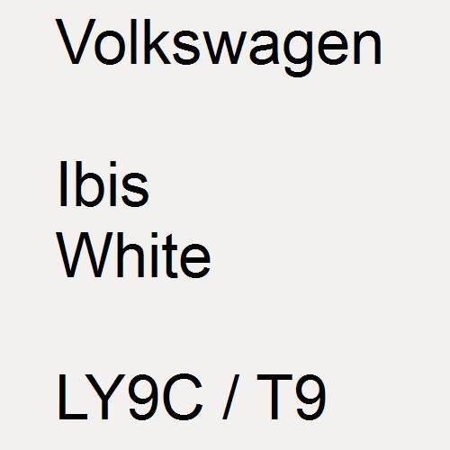 Volkswagen, Ibis White, LY9C / T9.